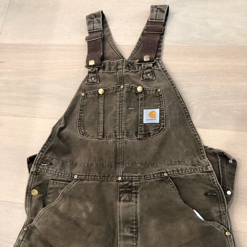 Carhartt Brown Men’s Cargo Overalls - Picture 6 of 12